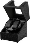 Watch Winder for Automatic Watches,Automatic Watch Winder Box,Double Watch Winder for Women's and Men's Watches with Quiet Japanese Mabuchi Motor, Black-01, Japanese