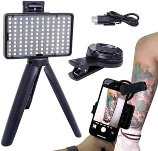 Tumalab Tattoo Equipment Supplies LED Tattoo Photography Video Light Portable Mobile Phone Photo Remove Reflective Camera Lights with 120 Pcs Led Light and CPL Filter Lens for Tattoo Artist