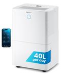 Pro Breeze® 40L OmniDry WiFi Dehumidifier with Automatic Humidity Sensor & Display, 24Hr Timer, Laundry Drying, Continuous Drainage with Smart App