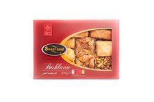 Sweet Land Regular Baklava Box - 250g Pack | Handmade Traditional Lebanese Baklava Gift Box | Ramadan, Mother's Day, Easter, & Eid | Mixed Selection Tray, Pistachio, Almond & Cashew Nuts | Gift Box