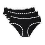 New Balance Womens Everyday Soft Hipster Underwear (Pack of 3),Black/Black/Black,X-Large / 16