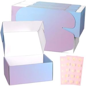 DERZIFUN 9x6x4 Inch Shipping Boxes, 30 Pack Corrugated Packaging Mailer Boxes, Gradients Shipping Packaging Boxes for Small Business, Recyclable Cardboard Literature Gift Boxes