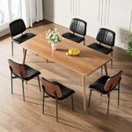 REONEY Dining Chairs Set of 6, Mid-
