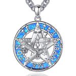 CELESTIA 925 Sterling Silver Tetragrammaton Pendant/Tetragrammaton Rings/Masonic Necklace/Pentagram Jewelry for Women Men, Sterling Silver, No Gemstone