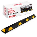 Curb Parking Garage Floor Stopper - 72 Inch Extra Wide Heavy Duty Rubber Parking Lot Stopper, for Vehicles Truck Driveway, Protect Pumpers from Cars Vans Trucks