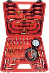 OKSTENCK Fuel Injection Pressure Tester Kit TU-443 Multifunction Fuel System Pressure Gauge 0-140 PSI for Cars and Trucks