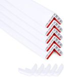 Rubber Bond Wall Corner Guard Edge Protector, 1x1x36 inch Baby Proofing Corner Guards | Self-Adhesive Furniture Edge Strips for Home & Office (5 Pack, White)