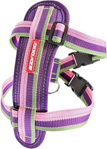 EzyDog Premium Chest Plate Custom Fit Reflective No-Pull Padded Comfort Dog Harness - Perfect for Training, Walking, and Control - Includes Car Restraint Attachment (Medium, Bubble Gum)