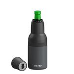 Asobu Frosty Beer Holder 2 Go Vacuum Insulated Double Walled Stainless Steel Beer Can and Bottle Cooler with Beer Opener Eco Friendly and Bpa Free (Smoke)