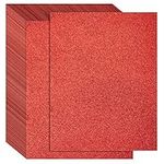 24 Sheets Red Glitter Cardstock Paper 27.9 x 21.6 cm for Scrapbooking, DIY Projects, Arts and Crafts (280gsm)