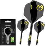 Winmau Darts Fusion Integrated Flight & Shaft System - No.2 Shape & Design - Mvg Design, Intermediate Length