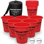 BucketBall - Giant Yard Pong Edition Starter Pack - Best Beach, Pool, Yard, Camping, Tailgate, BBQ, Lawn, Water, Indoor, Outdoor Game Toy for Adults, Boys, Girls, Teens, Family