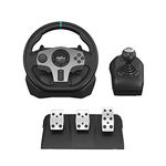 270/900 Degree PC Racing Wheel, PXN V9 USB Race Game Driving PC Steering Wheel with Clutch Pedals and Shifter for Windows PC/PS3/PS4/Switch/Xbox One/Xbox Series X/S