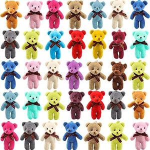 Haconba 51 Packs Mini Teddy Bear Toy Plush Stuffed Tiny Bear Doll for DIY Keychain Birthday Wedding Xmas Party Favor, 17 Colors