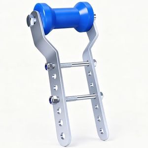 XIANGZI Updated 5" Boat Trailer Rollers with Brackets Blue Adjustable Keel Roller Assembly Galvanized Steel Fit 3" Tongue