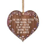 Thank you gifts for Aunties sister heart | best sister sign | thank you gifts Christmas birthday | gift ideas for best friend or auntie | plaques with sayings