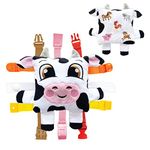 Buckle Toys - Bessie Cow - Learning Activity Toddler Plane Travel Essential Toy - Develop Motor Skills and Problem Solving