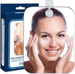The Shave Well Company Deluxe Anti-Fog Shaving Mirror | Fogless Bathroom Shower Mirror with Handheld Option for Men and Women | Hanging Shower Mirror Includes Long-Lasting Removable Adhesive Hook