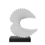 Paytonture Wave Sculpture, Resin Home Decor Art, Modern Funky Wave Sea Ornament, Abstract Statues, White