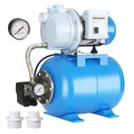 FOTING 1.5HP Shallow Well Pump with Pressure Tank, 1340GPH Irrigation Jet Pump, 164FT 115V Automatic Water Pumps Booster System for Garden Lawn Farm Home, Blue