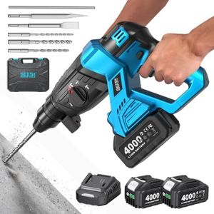 Seesii 1 inch Cordless SDS Plus Rotary Hammer Drill, 2.5J Brushless, 4-Mode