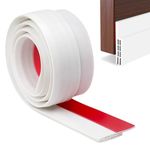 YOUSHARES Draft Excluder Tape for Doors - Front Door Draught Excluder for Bottom of Door Draft Excluder Strip Rubber Sealing Strip Soundproof Door Seal Strip Door Frame Draught Excluder (White)