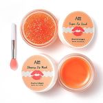 ANAiRUi Lip Mask & Lip Scrub Set, Peach + Collagen Lip Care Kit - Lip Sleeping Mask Moisturizer and Lip Exfoliator Sugar Scrub, Overnight Lip Treatment Repair for Dry Cracked Peel Lips, Lip Lines