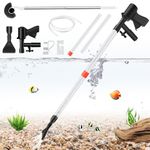 Aquariun Gravel Cleaner, Quick Water Changer, Gravel Vacuum for Aquarium,Fish Tank Vacuum Gravel Cleaner Kit for Water Changing Sand Washing with Cleaning Brush