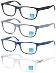 OLOMEE Reading Glasses Men Blue Light Blocking Large Oversized Wide Readers +1.75 Matte Square Cheaters W/Big Head/Large Face