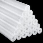 Sratte 30 Pcs Pool Noodles Bulk 39 Inch Foam Hollow Noodles Jumbo DIY Halloween Decorations Large Foam Swim Water Noodles for Swimming Floating Christmas Craft Projects(White)