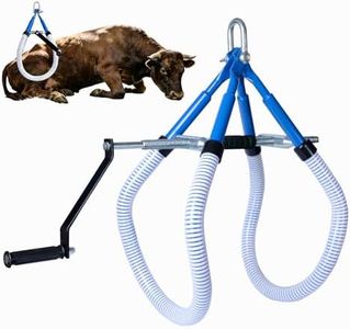4410LB Cow Hip Lift Clamp,Adjustable Width with Non-Slip Anti-Pinch Rubber Protection,Heavy Duty Galvanized Steel for Calving,Milking,Ob Parturition and Lame Cow Hip Lifter (Blue)