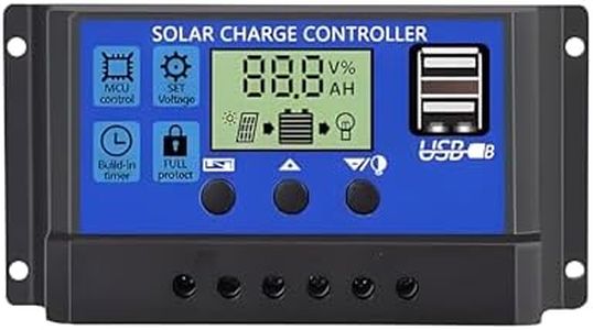 Blackt Electrotech BT61C 10Amps,12/24 Volt Solar Panel Charge Controller Intelligent Regulator with 5V Dual USB Port Display