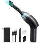 MECO 4kPa Keyboard Cleaner, Rechargeable Mini Vacuum Cleaner with LED Light, Cordless Handheld Desk Vacuum Cleaner for Cleaning Dust, Hairs, Crumbs for Sofa, Piano, Computer, Car and Pet House