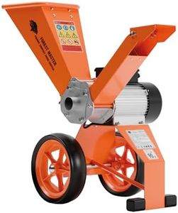 FM4DDE-ADJ 4hp Electric Wood Chipper with Rotatable Hopper & Spare Blades - Direct Drive, Compact & Portable - Chips up to 50mm (2 inches) Diameter With Enhanced Anti-Blocking System.
