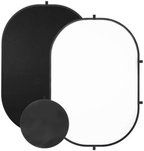 SEDGEWIN Fondo de fotografía blanco y negro, 100 x 150 cm, panel de fondo plegable de doble cara, pantalla de muselina reversible con bolsa de transporte para transmisión en vivo de video de TikTok