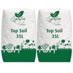 Laeto Your Signature Garden Outdoor Enriched Top Soil Compost Soil Bags For Planting Sowing Baskets And Tubs Top Soil For Garden x2 35 Litres (70L)