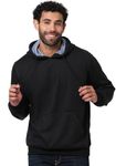 Wear Your Opinion M to 5XL Lite Men Kangaroo Pocket Hoodie (Design: Solid,Black,XX-Large)