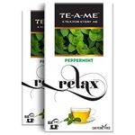 TE-A-ME Peppermint Tea Bags, 50 Pieces (2 Boxes x 25 Tea Bags = 50 Tea Bags) | Soothing Herbal Tea Blend | 100% Natural Ingredients - Peppermint Tea Leaves and Licorice Roots | Caffeine-Free Herbal Infusion Tea