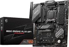 MSI B650 Gaming Plus WiFi Gaming Motherboard (AMD AM5, ATX, DDR5, PCIe 4.0, M.2, SATA 6Gb/s, USB 3.2 Gen 2, HDMI/DP, Wi-Fi 6E, Bluetooth 5.3, AMD Ryzen 7000 Series Desktop Processors)