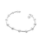 Golf Goddess Stroke/Score Counter Bracelet - Silver with Golf Ball Bead Charm