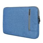 Dynotrek Ches 13.3 inch Laptop Sleeve Case Cover Pouch Hand Bag for Men Women Compatible Most MackBook Chromebook Surfacebook Notepad Dust-Proof Bump-Proof Waterproof Fabric -Denim Blue