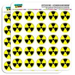 GRAPHICS & MORE Radioactive Nuclear Warning Symbol 2.5cm (1 inch) Scrapbooking Crafting Stickers