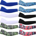 6PCS Arm Sleeves for Men or Women Compression Sleeves for Football, Baseball for UV Sun Protection, A, FREE