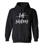 Best Friend Hoodie for Girl BFF Matching Sweatshirt for Women Sister Pullover Sweater Sweatshirt Long Sleeve 1 Piece(Black-BFF,S)