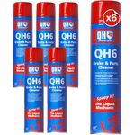 Quinton Hazell Brake Cleaner Spray 600 ml (Pack of 6) - QH6 Brake, Clutch & Parts Cleaner, Fast Drying Formula Removes Grease, Oil & Dirt, Stops Brake Squeal & Clutch Slip