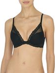Natori Women's Feathers Luxe Contour Underwire Bra (Black, 32C)
