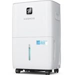 Kesnos 80 Pints Energy Star Dehumidifier for Home & Basement with Drain Hose, Front LED Display and 1.06 Gal Water Tank, Ideal for Spaces up to 5,500 Sq. Ft., Featuring Auto Defrost & Timer