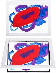 Dynamic Frames Li’l Davinci Front-Open 2-Pack Kids Art Frames, Wooden Frames for 18x24 Artwork, Prints & Certificates, Store up to 50 per Frame, 20.88 x 26.88 Outer Dimensions, White