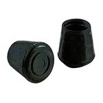 Shepherd Hardware 1-Inch Black 3205 Rubber Leg Tip, 40-Pack