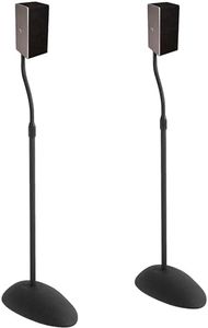 ECHOGEAR Universal Speaker Stands - Height Adjustable with Universal Compatibility - Works with Vizio, Klipsch, Bose & More - Includes Built-in Cable Management - Great for Rear Surround Sound - Pair